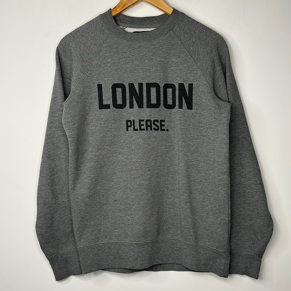 Brunette The Label Tops - Brunette The Label “London Please.” Sweatshirt Womens Size XS/S Gray
